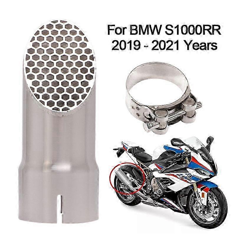 60.5MM Motorcycle Exhaust Mid Pipe System Laser Muffler for Suitable Brand S1000RR 2019 2021 Without DB Killer