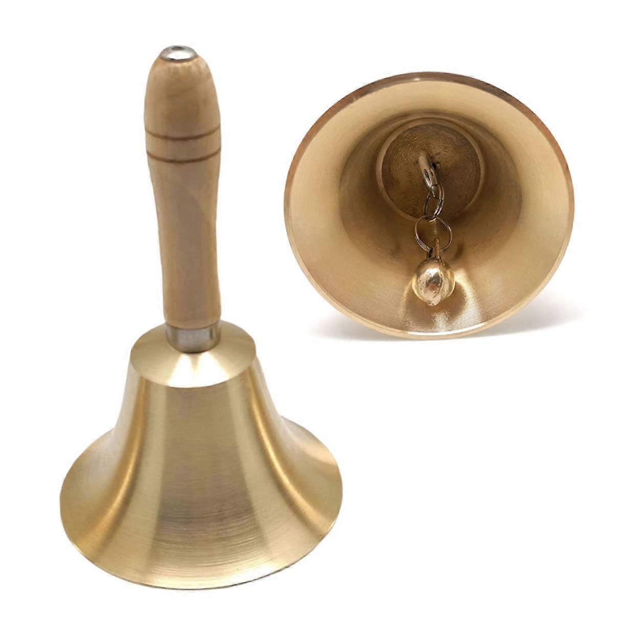 Handbell With Wooden Handle, Christmas Party Bell For Restaurant Service, Ergonomic And Easy To Use At Home Or School