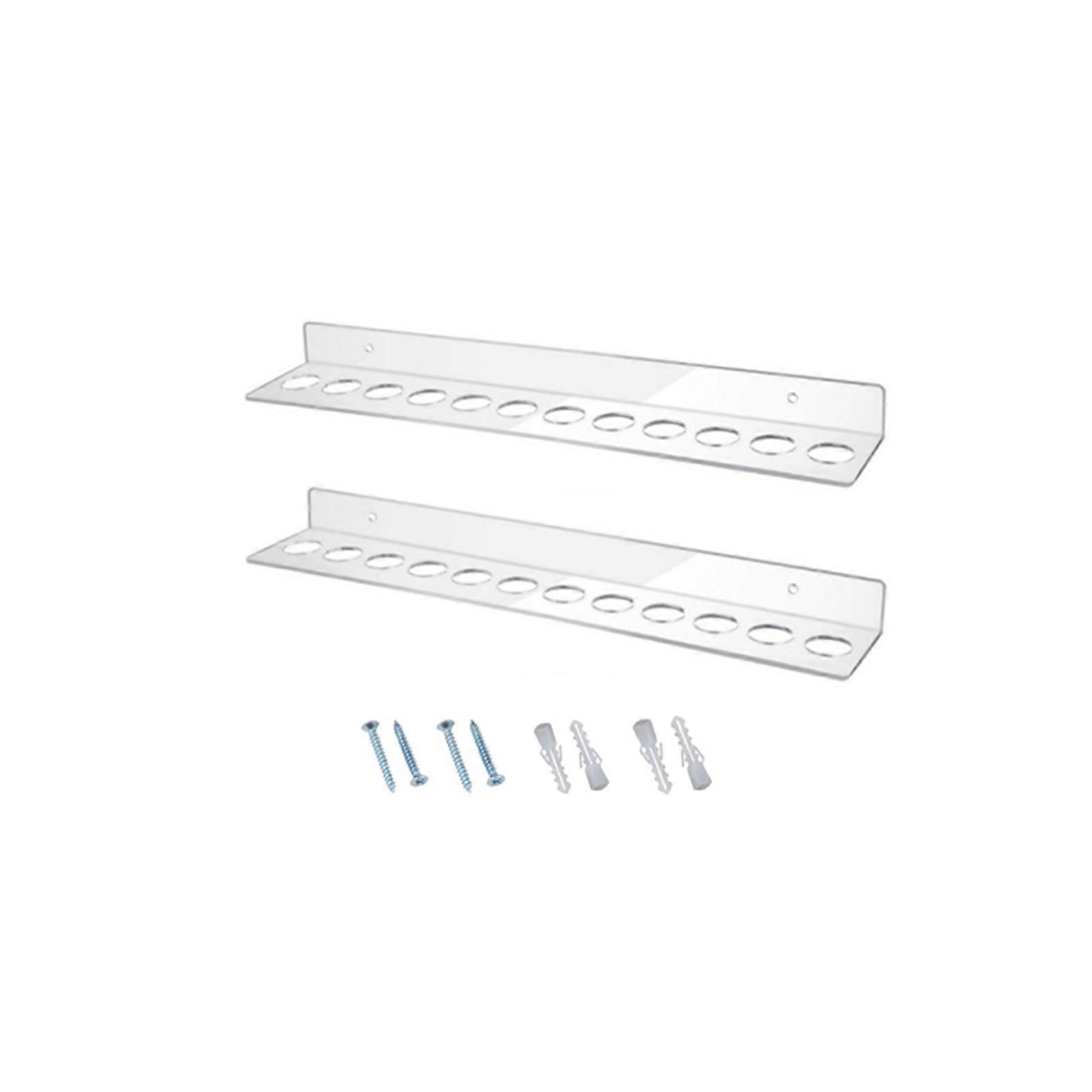 تخزين مقص مثبت على الحائط واضح 12 فتحة أكريليك الحرفية منظم أداة الرف لورشة عمل المكتب المنزلي للاستخدام اليومي