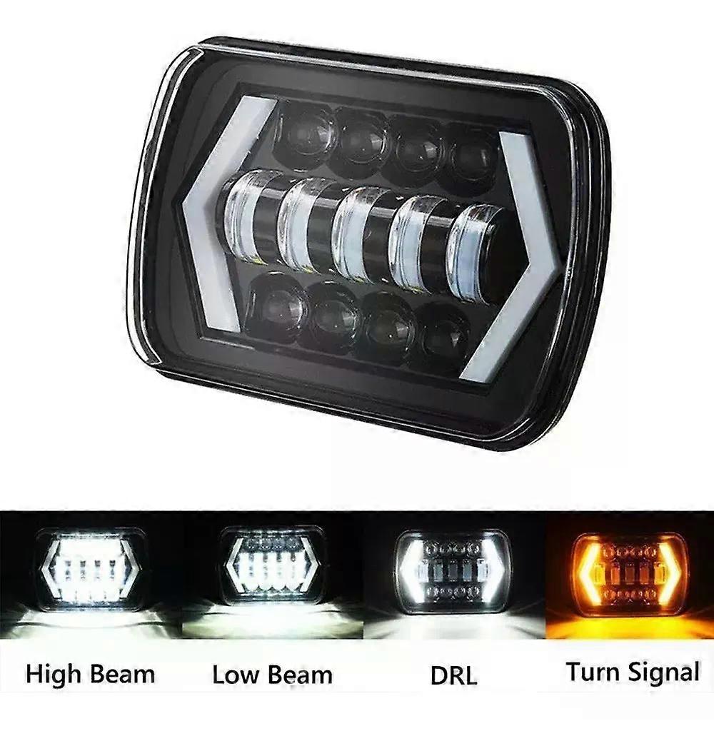 Faros Delanteros Led De 5x7 X 6 Pulgadas Ford Jeep Cherokee