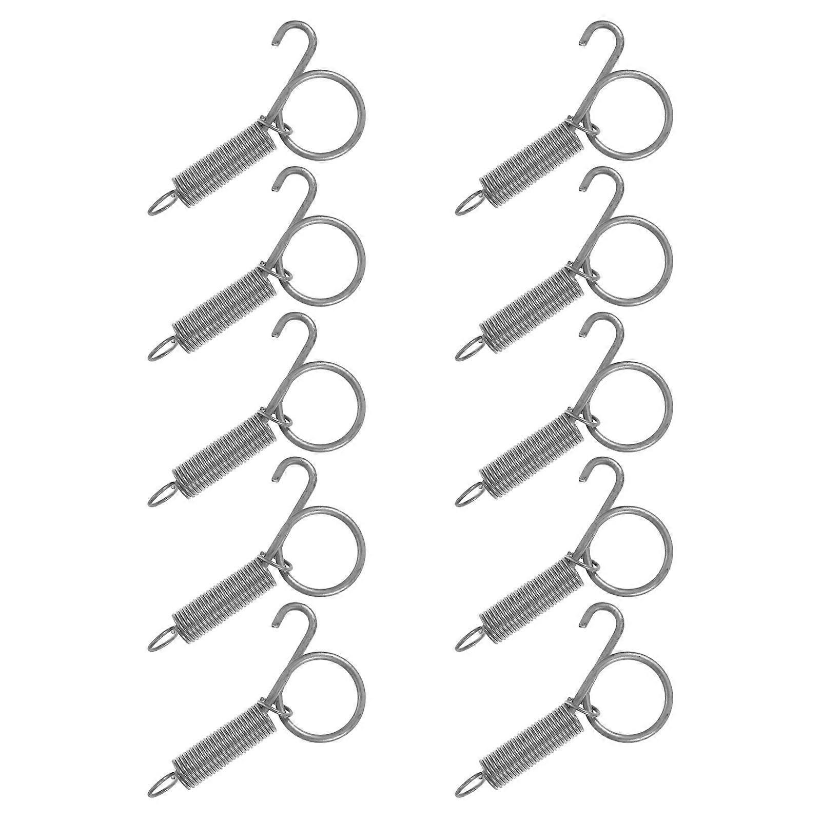 Durable 10pcs Rabbit Cage Door Hook, Multi Purpose Spring Hanger for Bird Cages & Chicken – Easy to Use, Escape Proof, Reusable Design