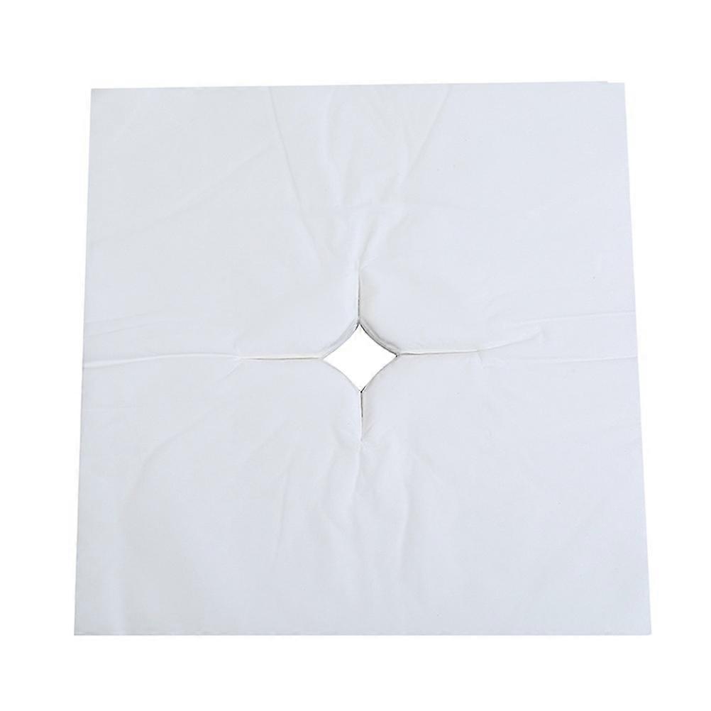 Disposable Face Massage Cover Pad Face Hole Pillow Cushion Mat Non-woven Fabric for SPA Isolation 100Pcs