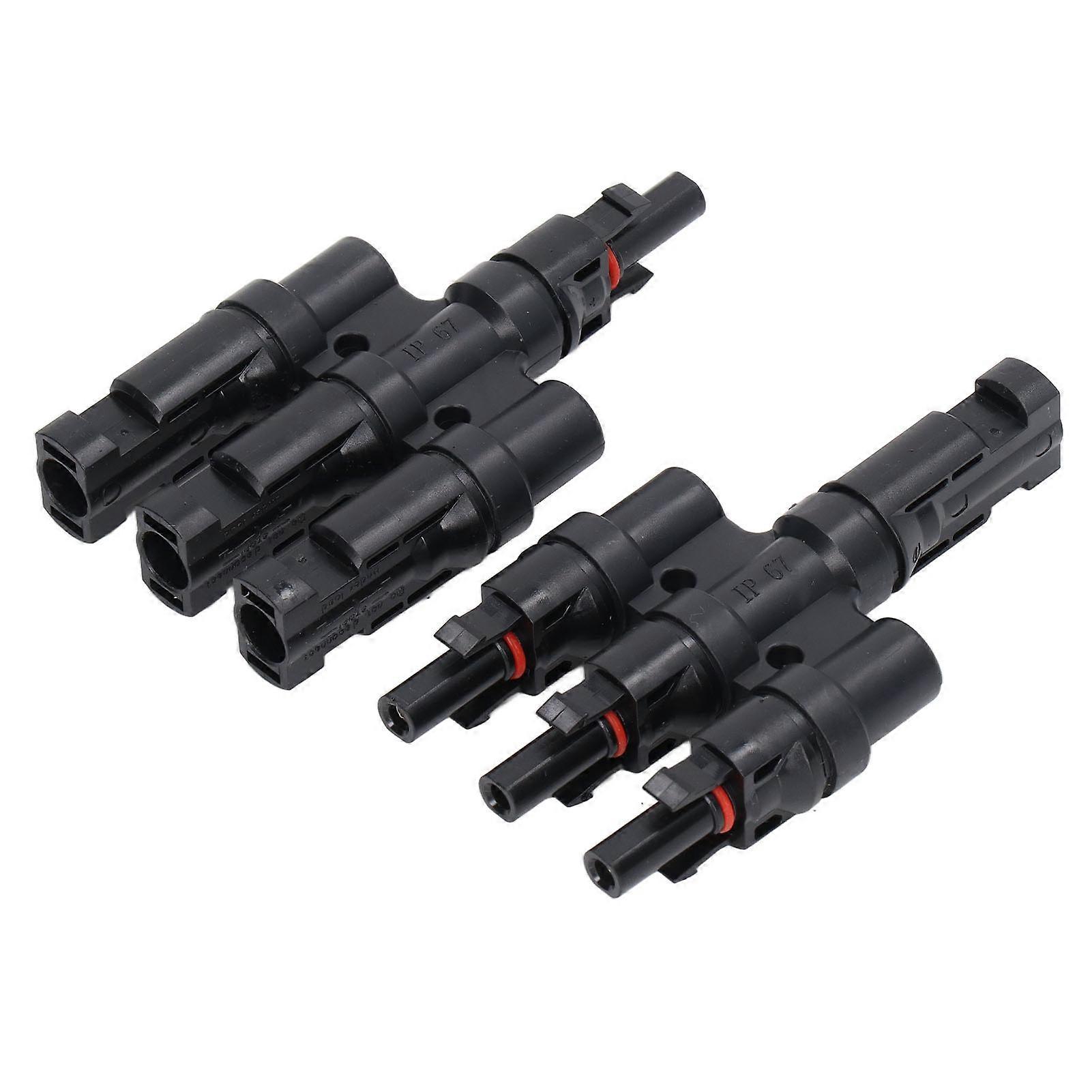 1 Pair Solar Branch Connector Panel Parallel Connection Cable Splitter Coupler DIY Mount Tool T4 