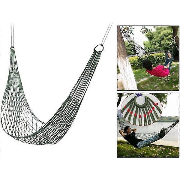 Camping Travel Hammock, Comfortable Nylon Mesh Sleeping Hammock