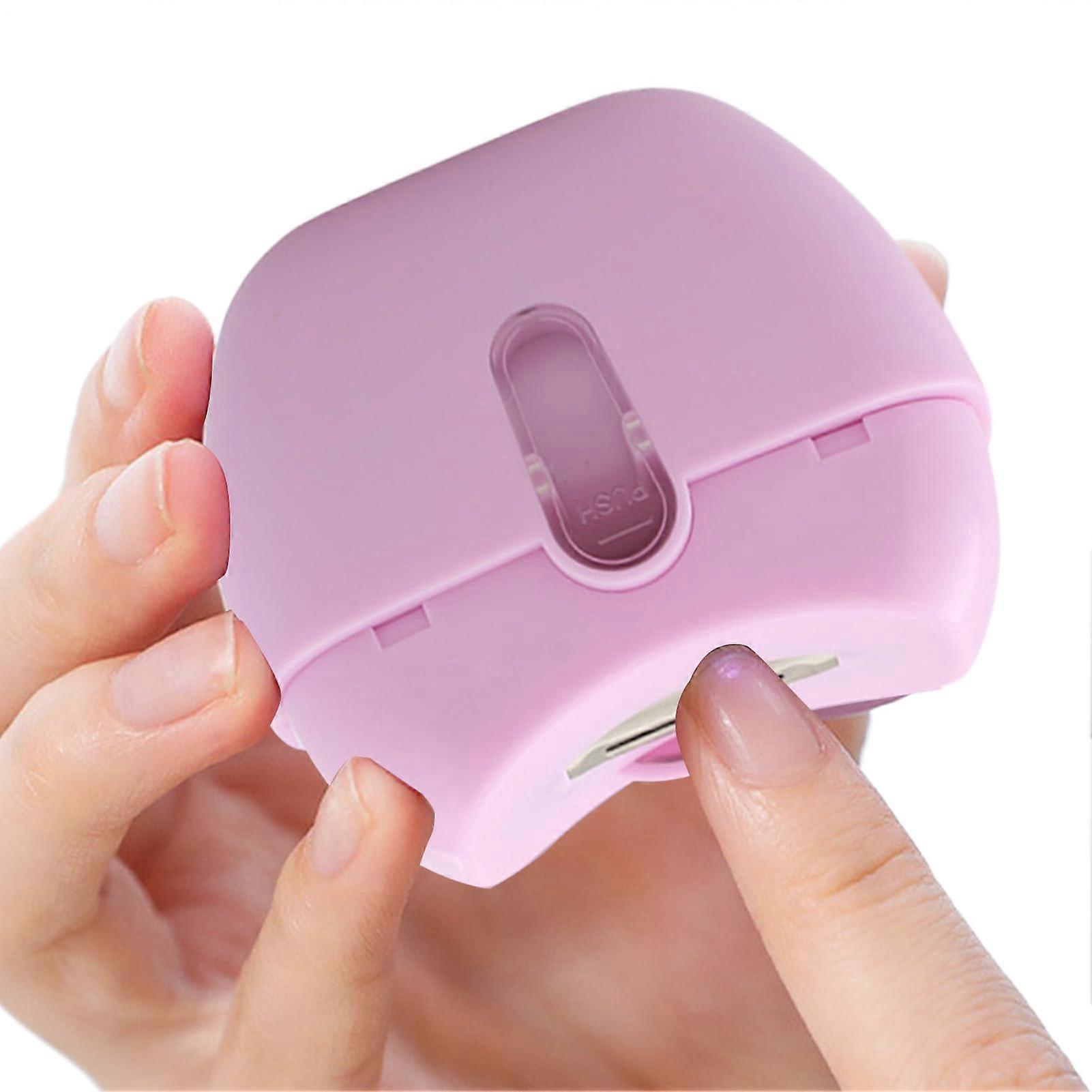 电动指甲刀，自动指甲锉，可充电修剪器，用于指甲和脚趾甲美甲抛光切割成人儿童老年人粉色