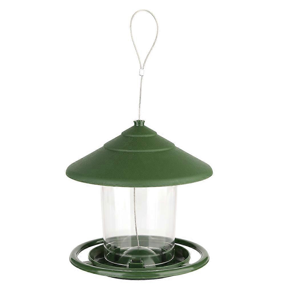 Durable Plastic Bird Feeder with Hook for Outdoor Use Green Attracts More Birds Easily