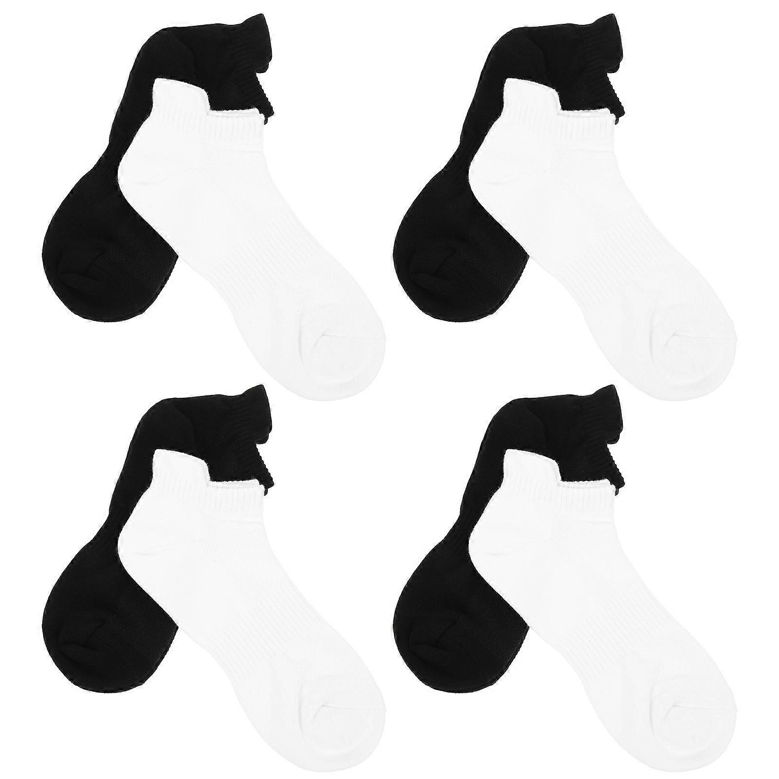 Cotton Sport Socks Breathable Comfortable Cycling 8pcs per Set Black