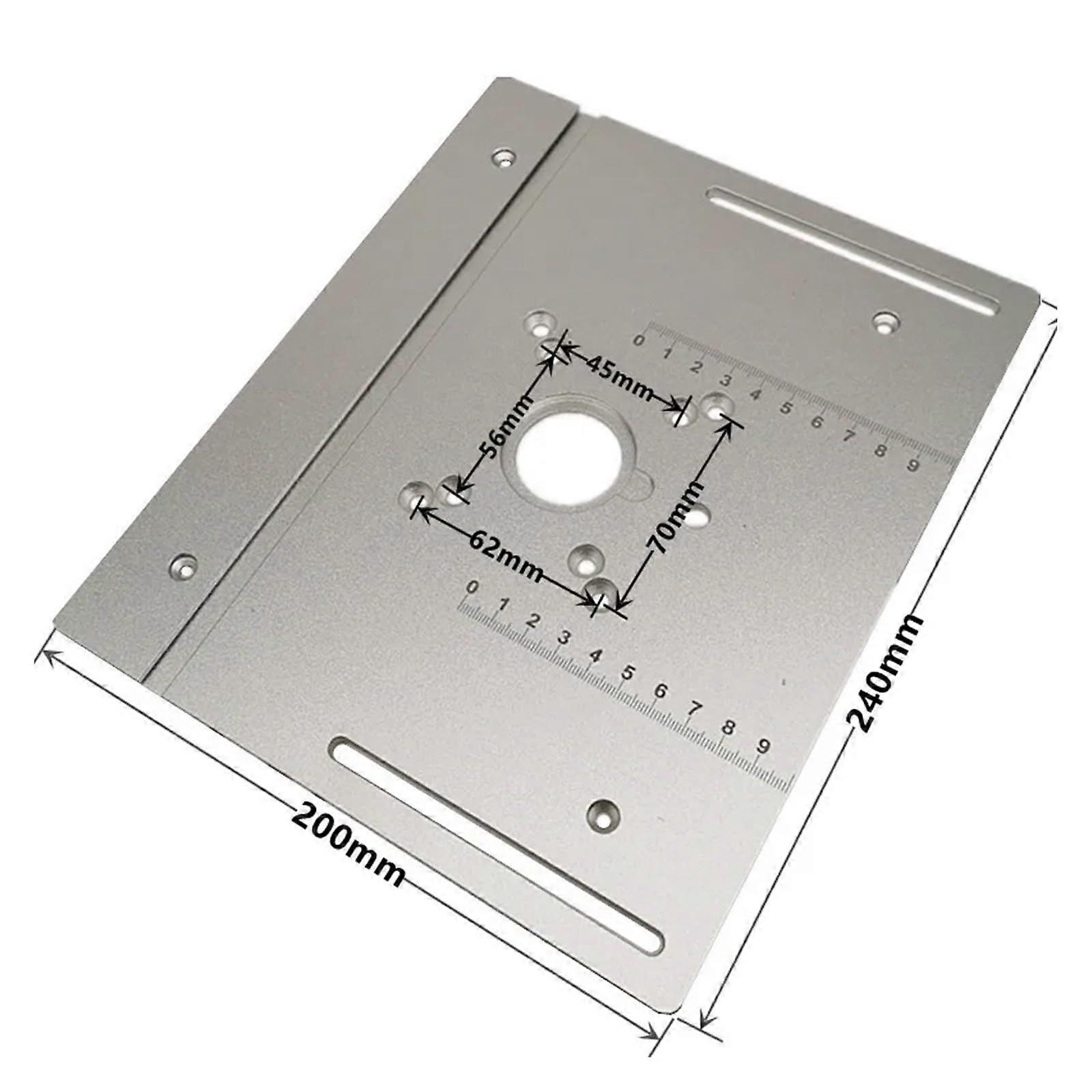 Router Table Insert Plate, Black Aluminum Insert for Router and Woodworking, Compatible with Most Router Tables