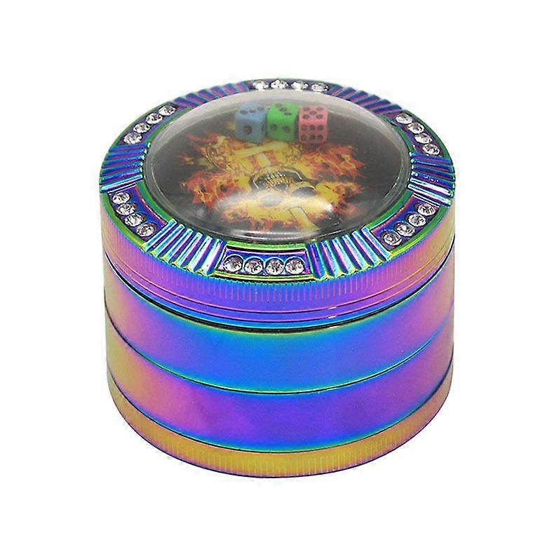 Cross-Border E-Commerce In Stock Sieve Cover Colorful Color Smoke Eliminator 63 Mm4 Layer Zinc Alloy Cigarette Breaker Grinder