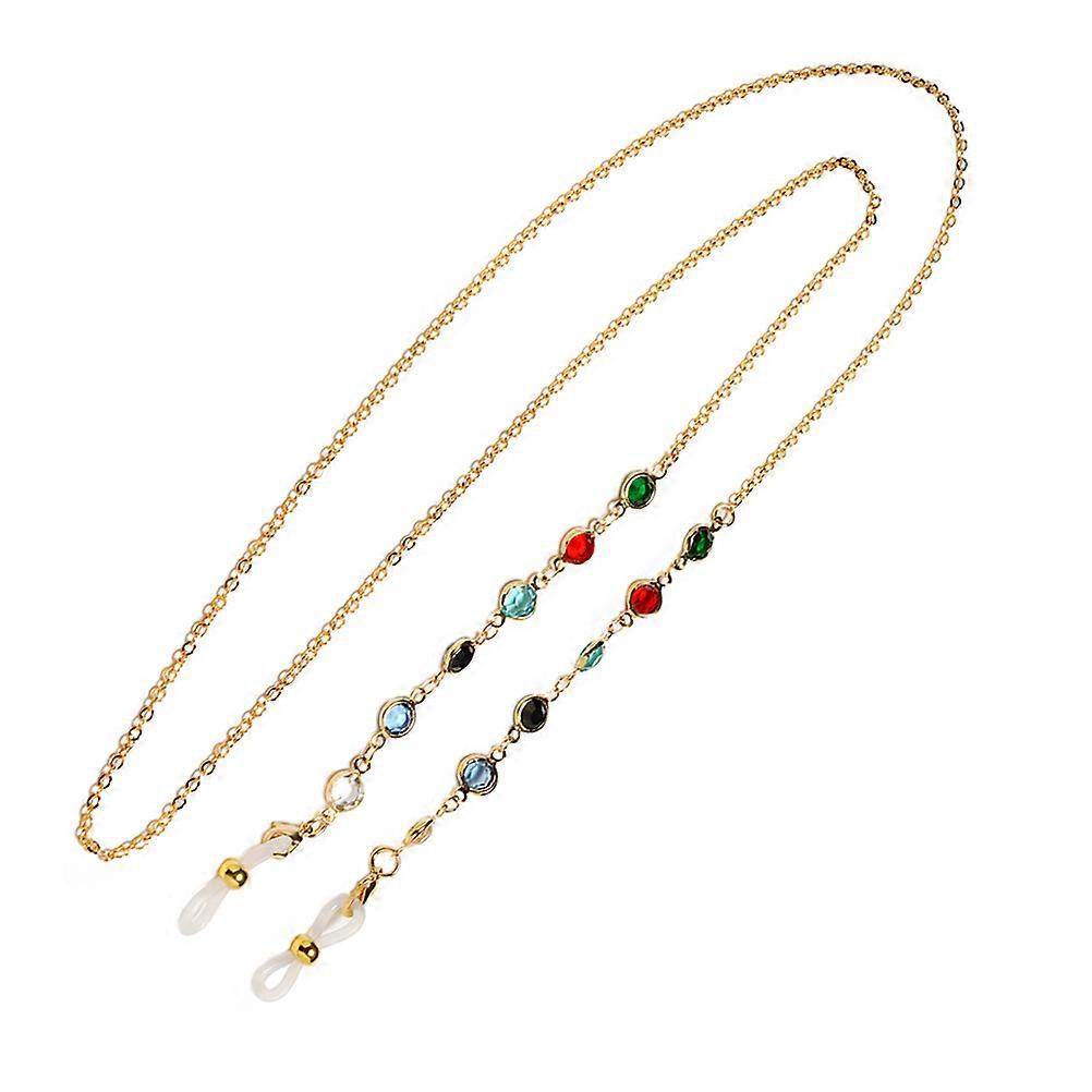 Glasses Strap Anti-Slip Eyewear Retainer Golden Metal Eyeglasses Chain For Daily Use 1Pc