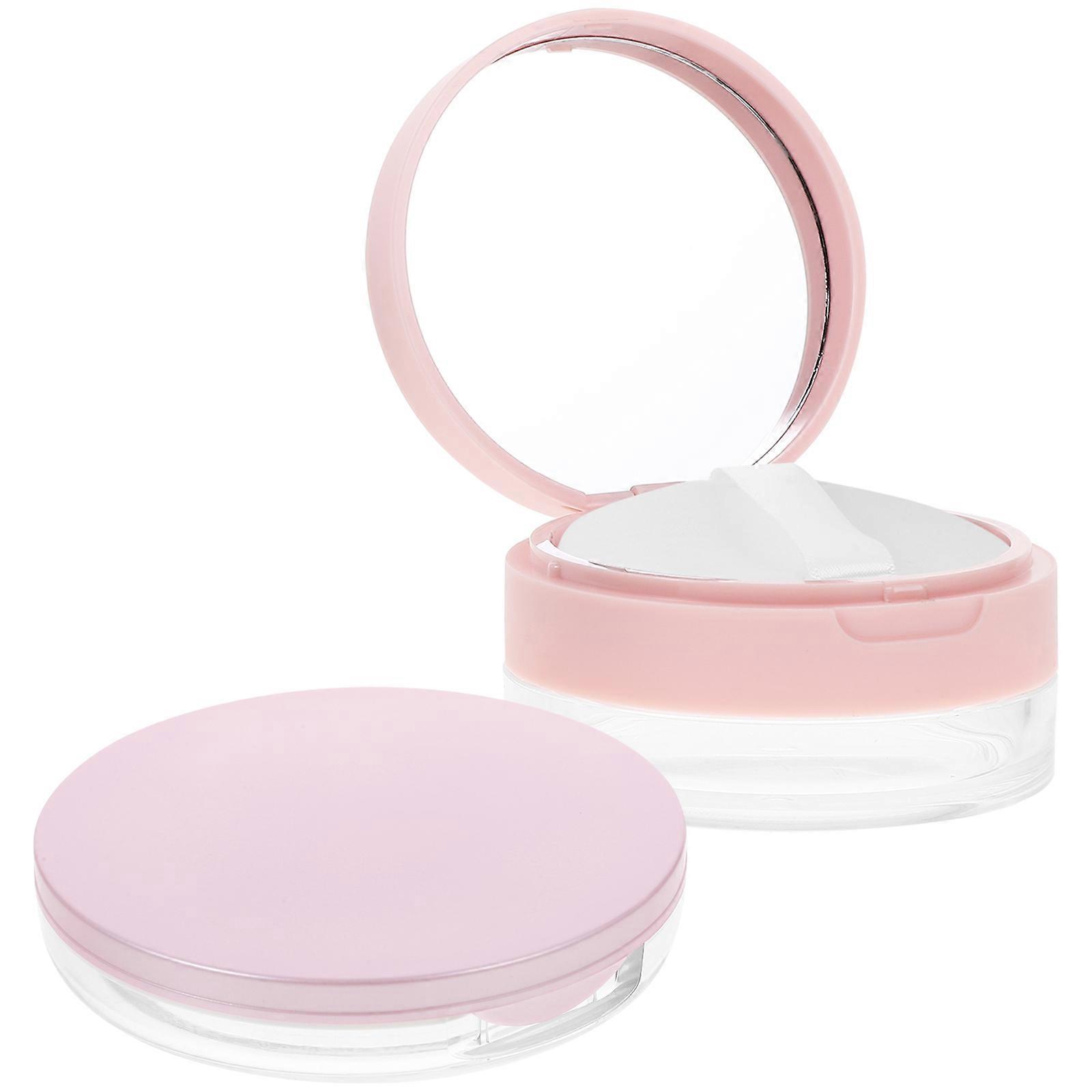 2pcs Empty Compact Makeup Cases with Mirrors Small Cosmetic Containers