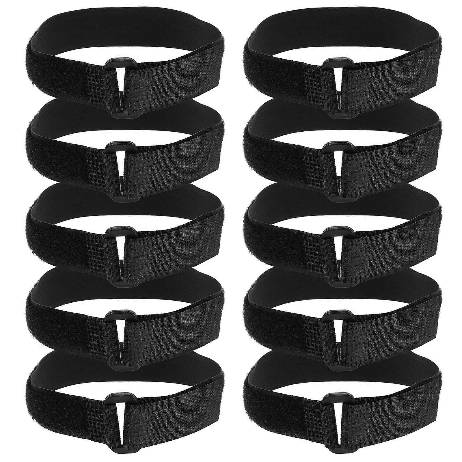 Soccer Net Straps Heavy Duty Cord Management For Sports Training 30.00X2.00X0.10CM Black 10Pack