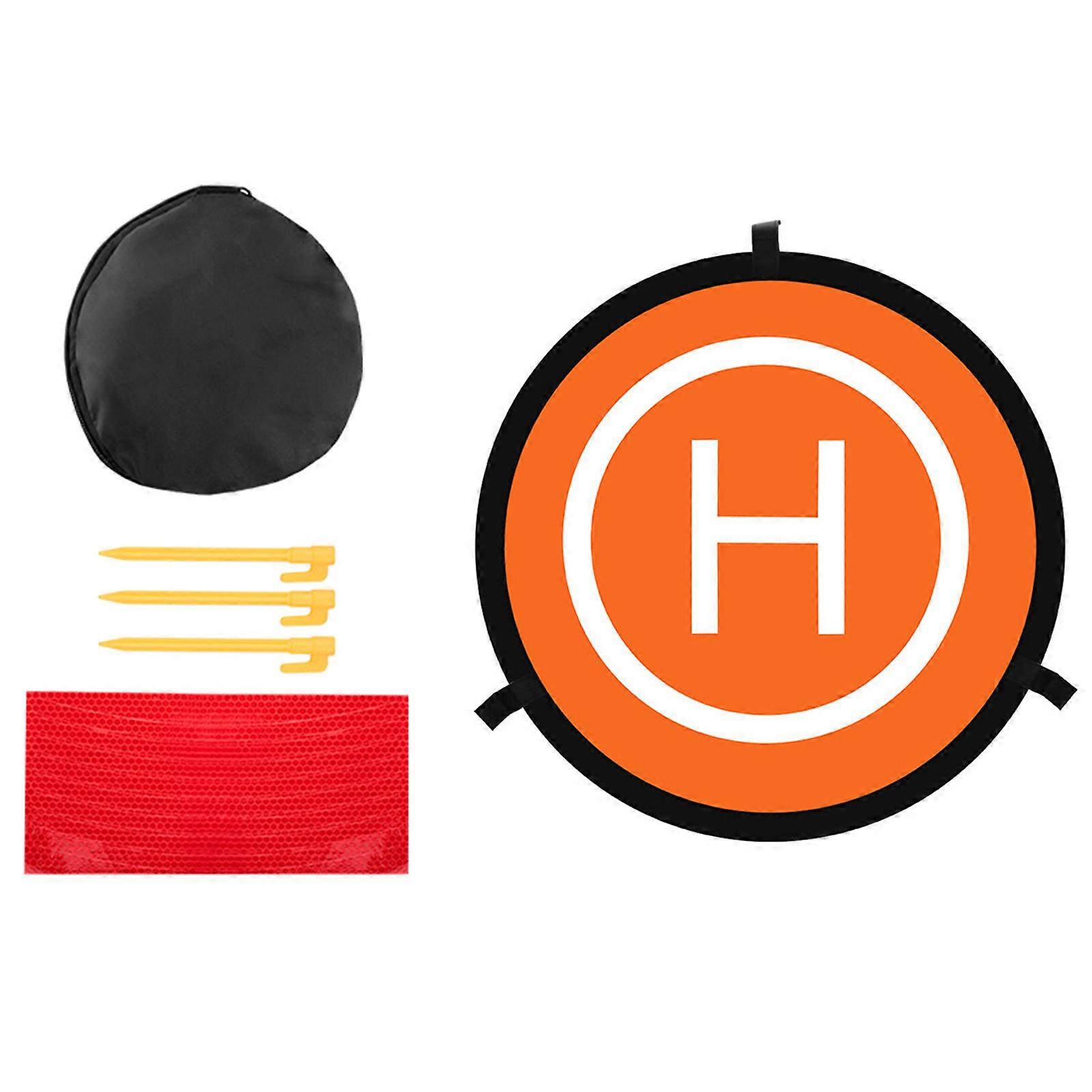 1 Set UAV Landing Gear 40cm/55cm/75cm Pad with Secure Fixation Pegs, Reflective Strips Included for Safe Landings  75CM