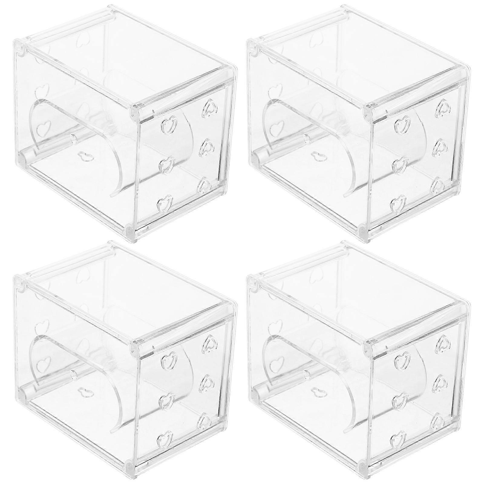 Transparent Watch Holder Box (4pcs) – Stylish Jewelry Organizer for Home & Travel, Elegant Storage for Watches, Bracelets, and Accessories