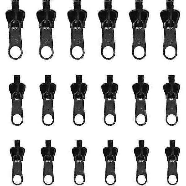18pcs fix zip puller, zipper fixer detachable zipper repair kit, instant zipper tabs zipper replacement slider (black)