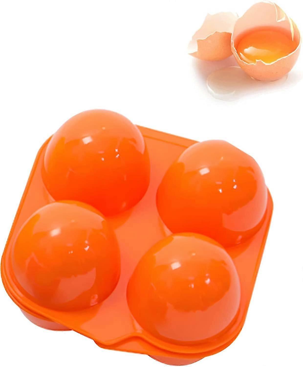 4 شبكات صندوق بيض قابل لإعادة الاستخدام ، صينية بيض في الثلاجة ، صندوق تخزين البيض ، صندوق بيض أزرق