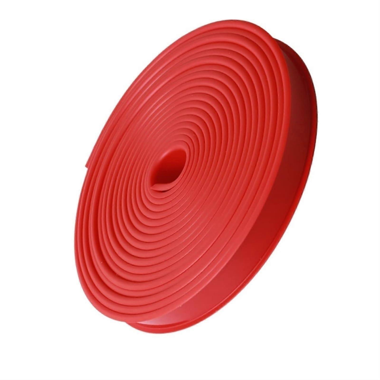 Flexible silicone edge protector – Ushaped guard for countertops, selfadhesive (red, 36mm)