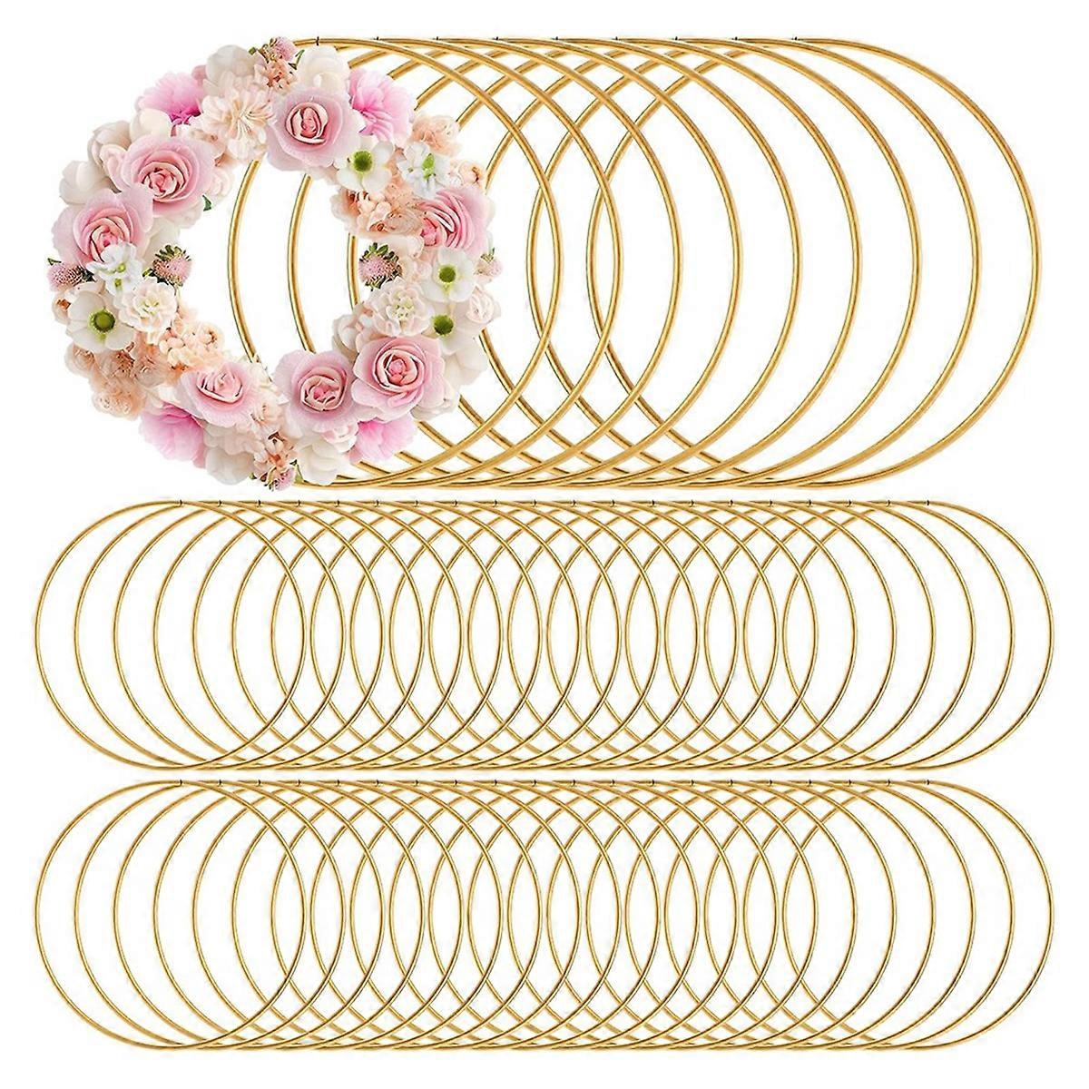 50 Pcs Metal Rings for Crafts 3 Inch Rings Hoops Floral Macrame Hoops for DIY Crafts Macrame Dream