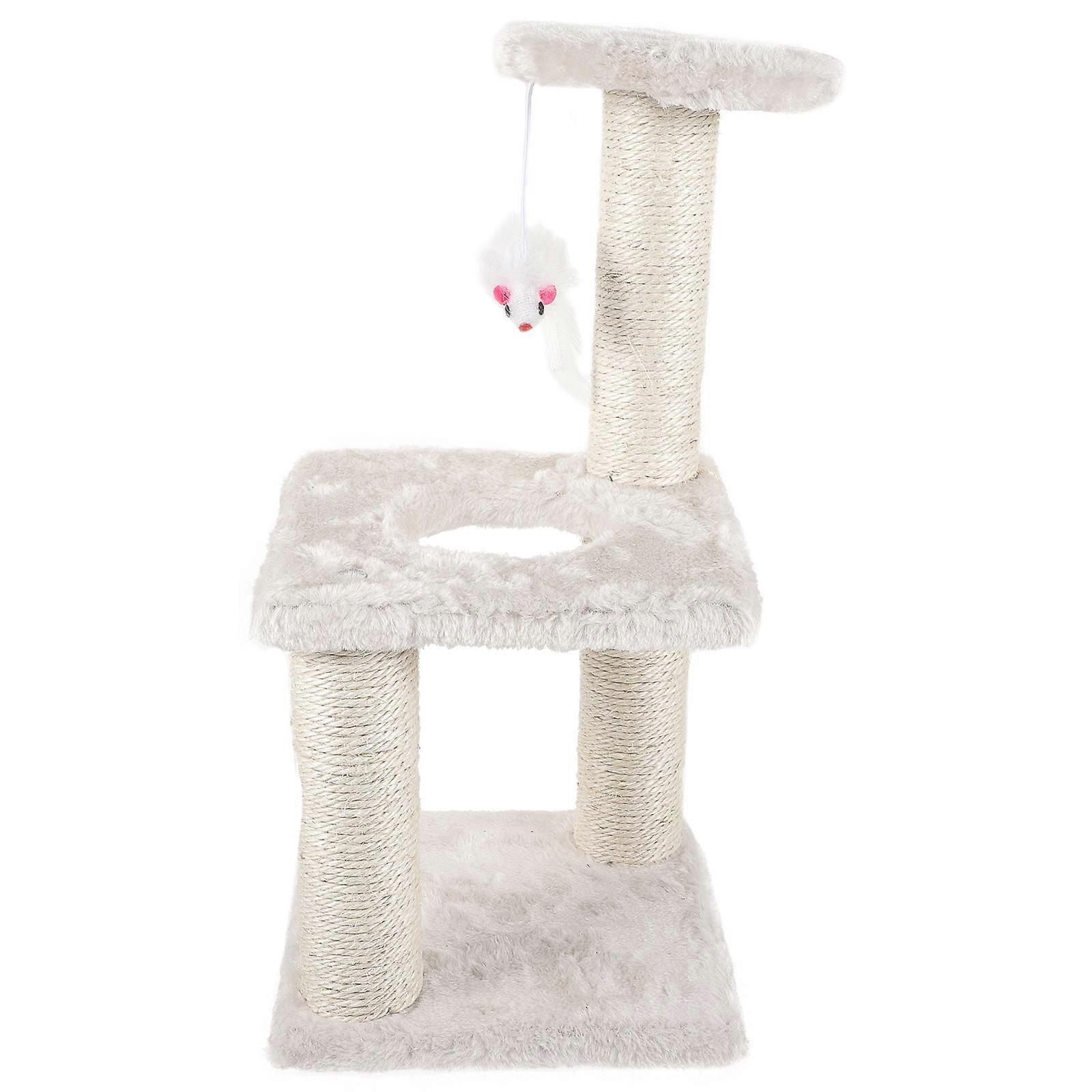 Kitten Scratching Pole Cat Scratcher Multi-Layer Structure Indoor Use 1Set