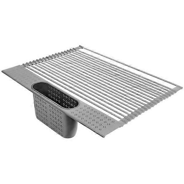 Égouttoir à vaisselle en acier inoxydable avec porte-couverts : 20'' x 11''