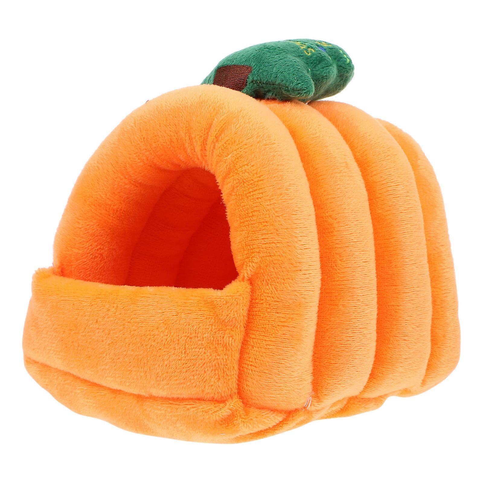 Winter Warm Orange Pet Bed House for Hamster, Guinea Pig, Chinchilla, Rat, Hedgehog, and Squirrel – Soft, Cozy, Easy Clean Nesting Bed for Small Pets