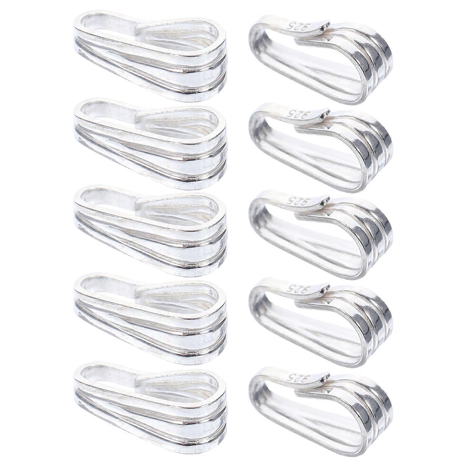 Jewelry Clasps For Necklaces Elegant Simple Shape Diy Accessory Jewelry Craft Lovers 0.3×0.1×0.1in 10Set