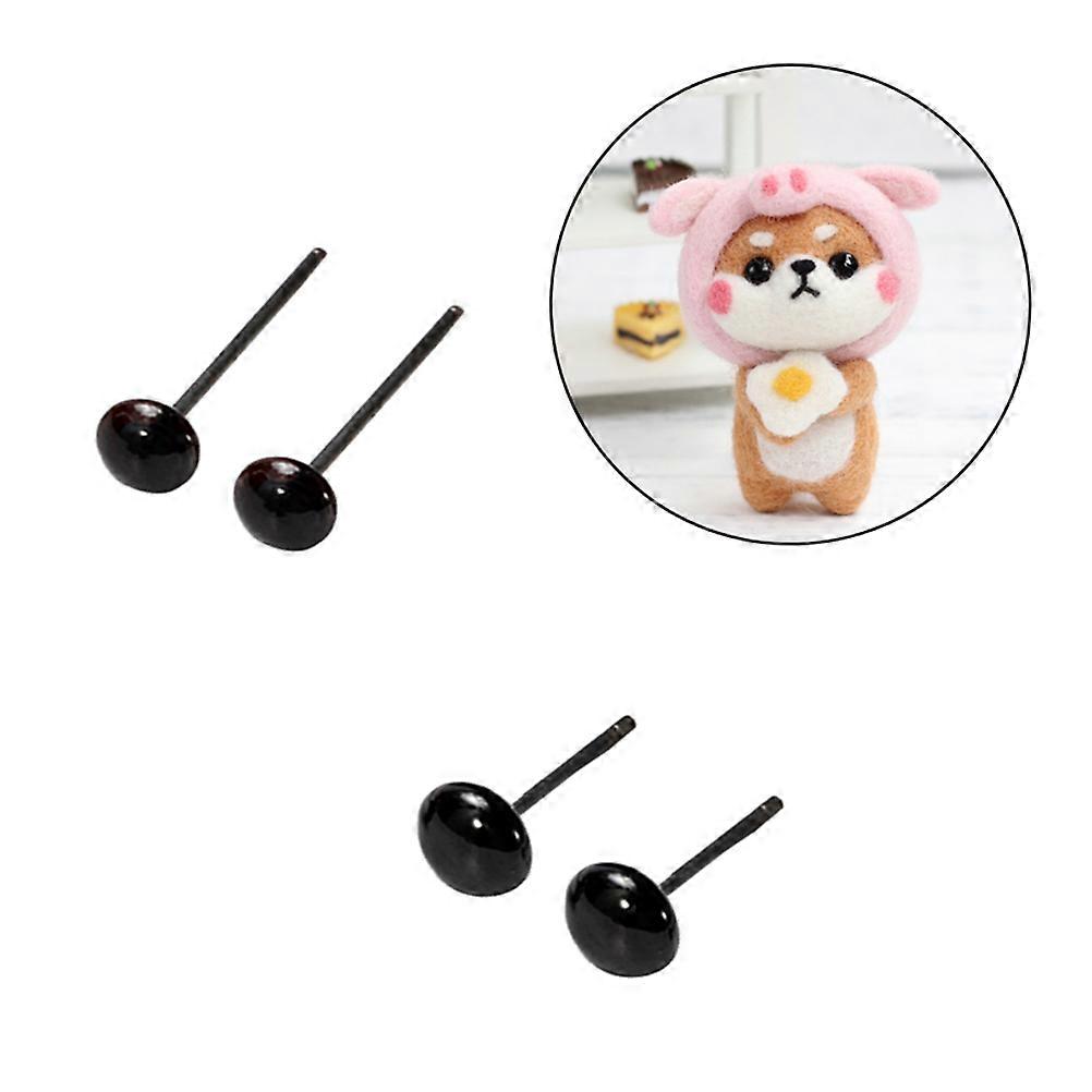 Black Plastic DIY Doll Eyes for Crafting Projects with Durable Quality 3mm 4mm 5mm
