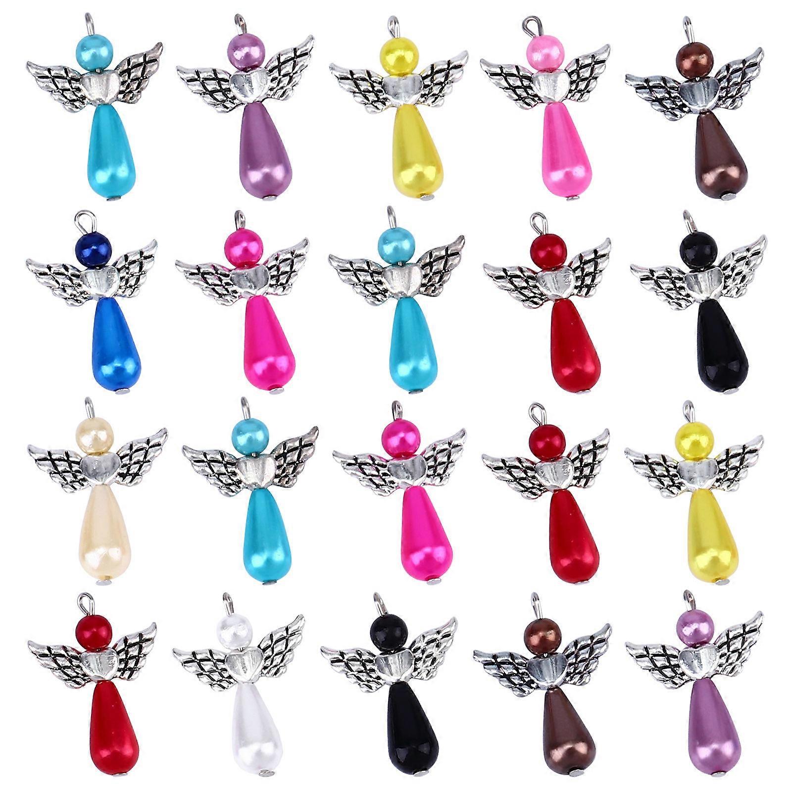20Pcs Assorted Color Alloy DIY Pendant Jewelry Accessories for Keychains Necklaces Earrings