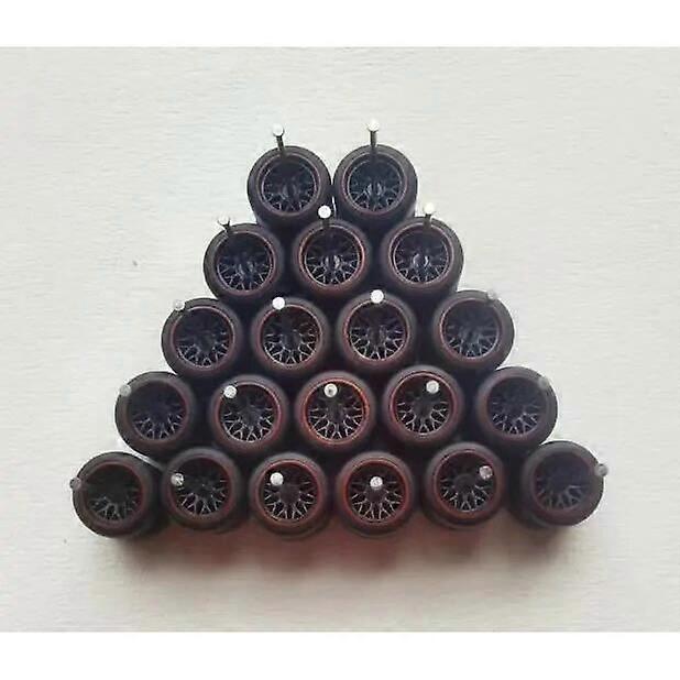 bbs red black - Alloy car wheels with tires for Hot Wheel, Matchbox, Domeka, Tomy, model car