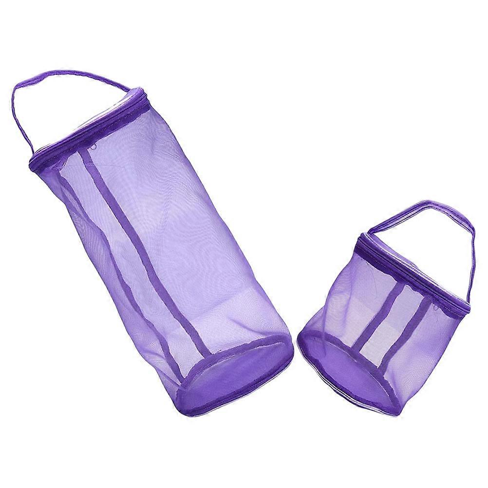 Knitting Yarn Holder 2Pcs Lightweight Tote For Crafting Gatherings In Purple With Tangle Prevention And Durable Design