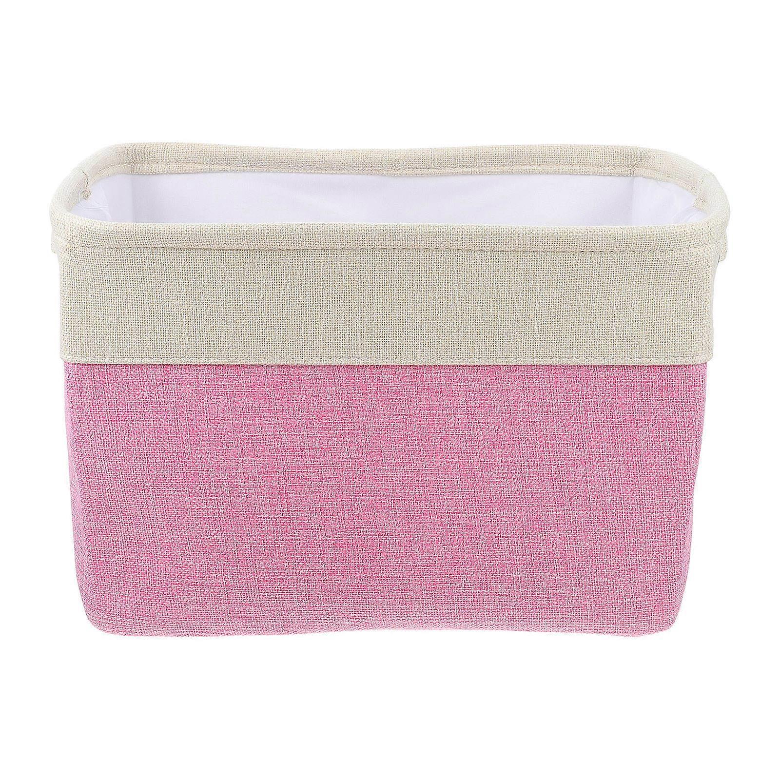 Clothes Storage Basket Suitable For Home Organization With Rectangular Shape And Space-saving Feature In Pink Color 1Pack