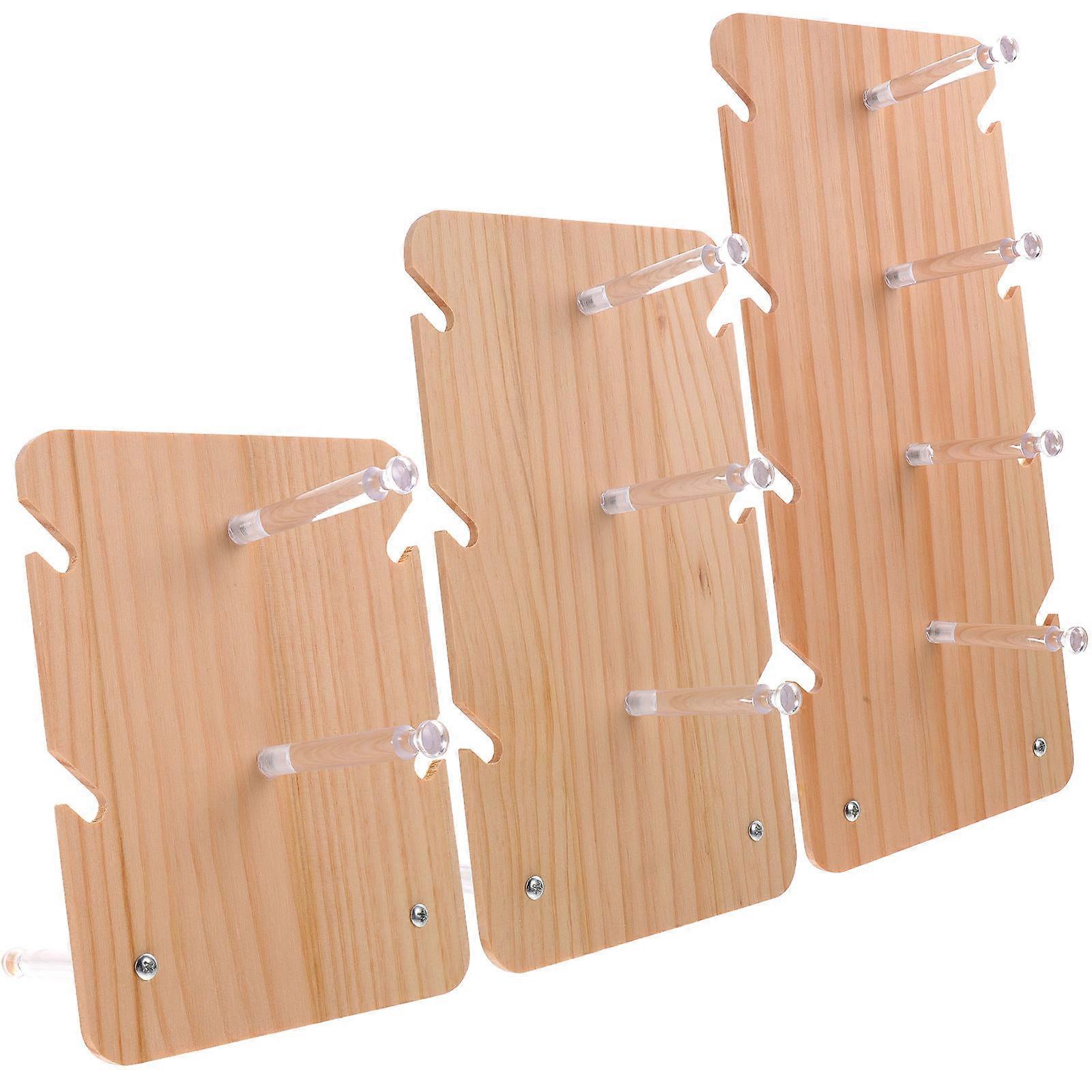 Eyewear Display Stand Glasses Holder 3Pcs Rectangular Organizer Khaki For Store Display And Home Use