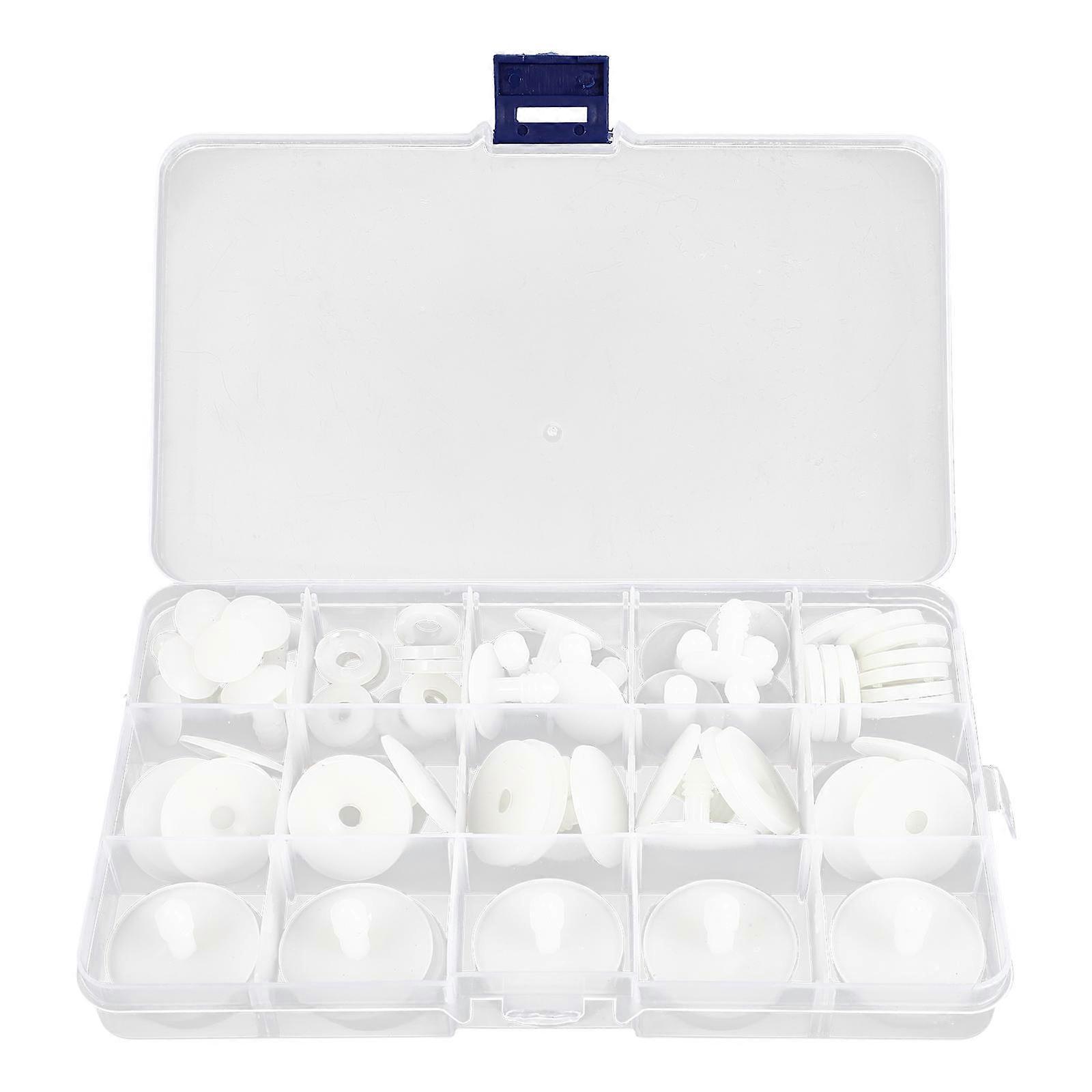 Rotatable Plastic Joints White for Doll Making Movable Joints Featuring DIY Versatility for DIY Use