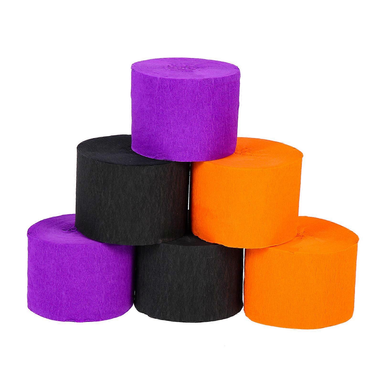 6 Rolls Crepe Paper Streamers Halloween Party Decorations Ornament