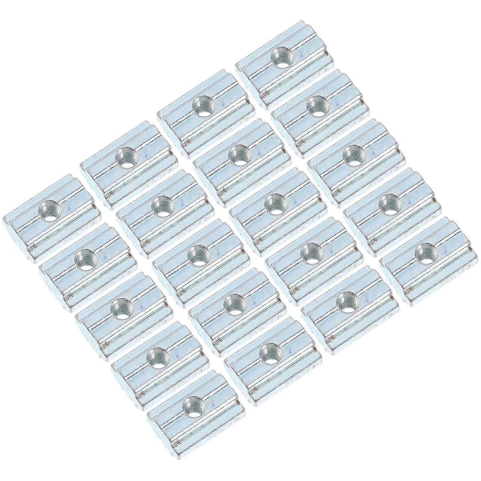 Tee Sliding Nuts 20Pcs Square Aluminum Extrusions Accessories For Construction Projects Reliable Performance High Durability