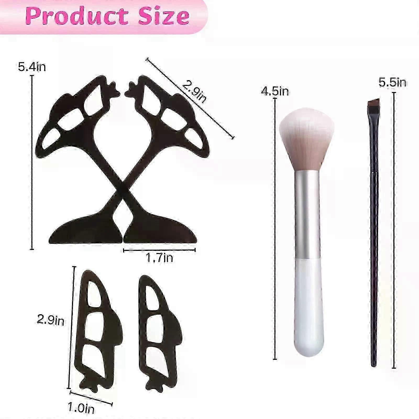 6Pcs Fish Eye Makeup Tool Kit, Eyetour Eyeshadow Assistant Eyeshadow Guide for Winged Eyeliner, Eye Makeup Aid Tool Eyeshadow Stencils Eyes Eyeliner T