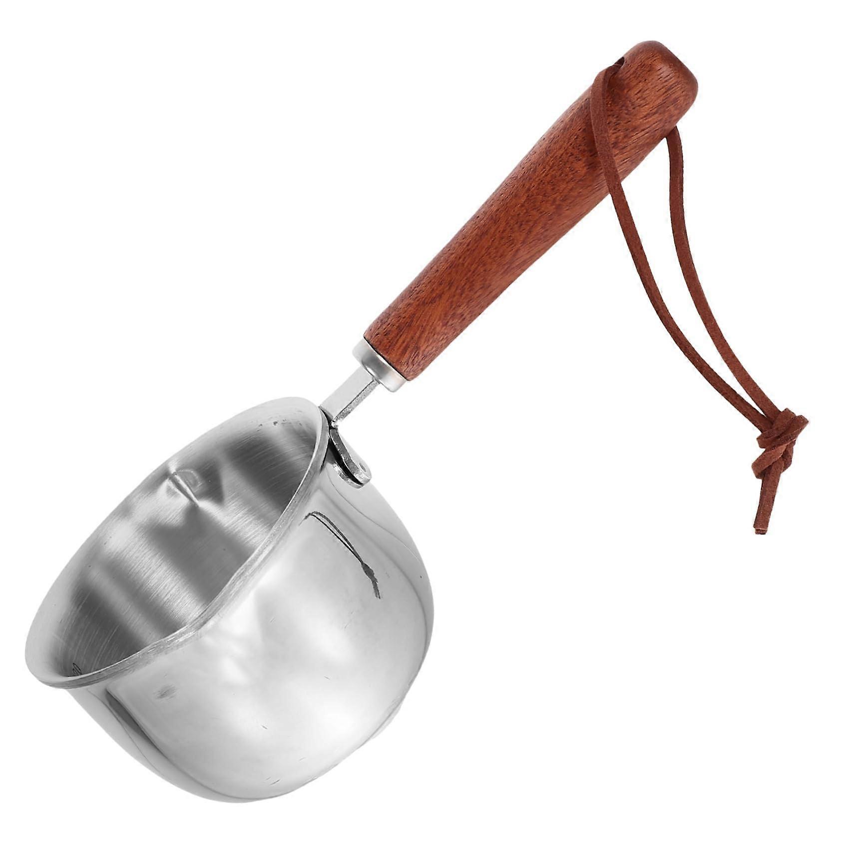 Mini Butter Pan for Melting Chocolate and Cheese - Milk Heater Pot Bowl with Wooden Spoon, Ideal for Baking and Dipping