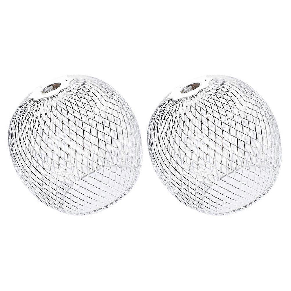 2pcs Small Metal Lampshade Globe Light Shade Protective Covers for Pendant Ceiling Fan Lamp Cage