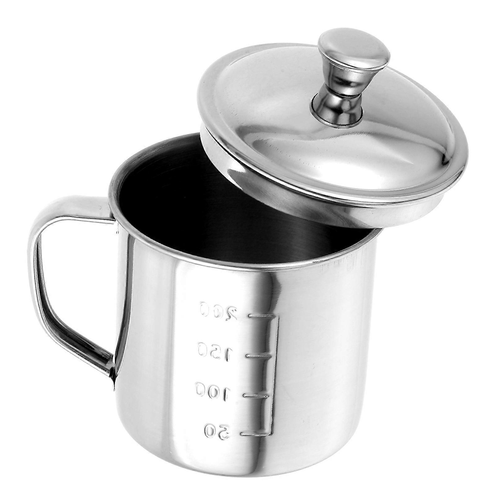 Here's a polished product description based on your query:
**Stainless Steel Water Cup with Lid and Handle – Spill Proof Small Drinking Mug for