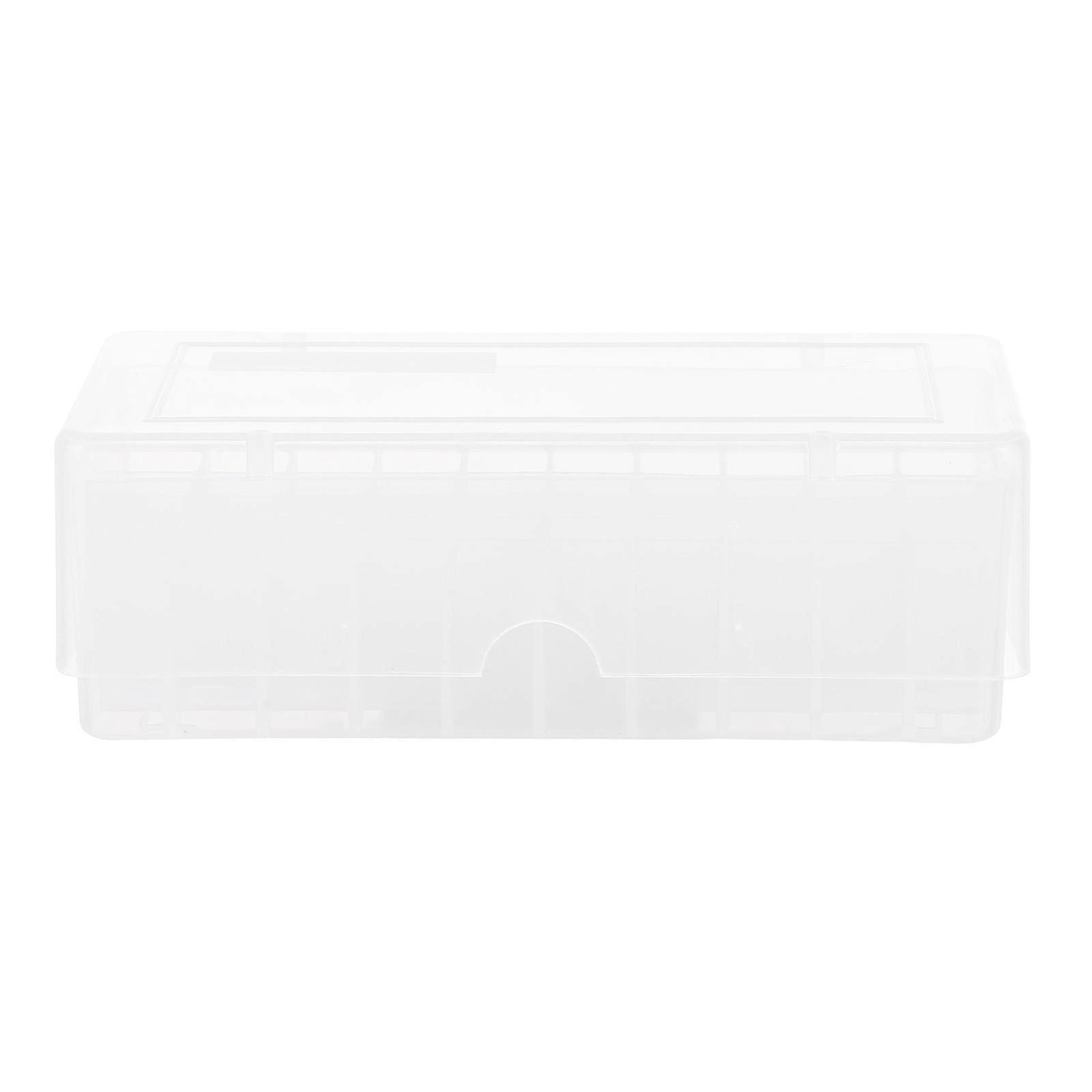Transparent Plastic Storage Box for Tubes with 50 Grids Locking Clasp Keeps Samples Secure in