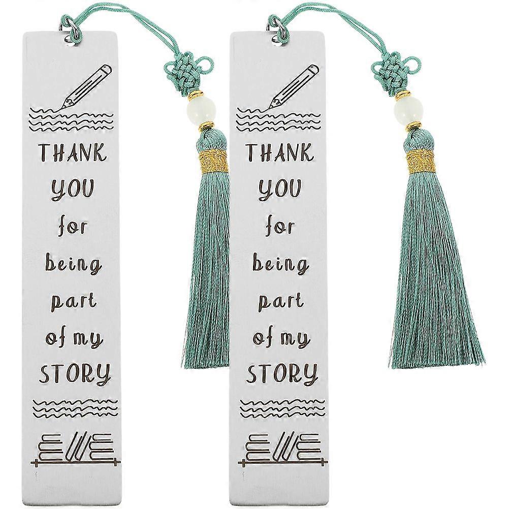 Unique Bookmarks For Students Reading Assistance Simple Design Silver 13X2.6X0.2CM Stainless Steel 2Pcs