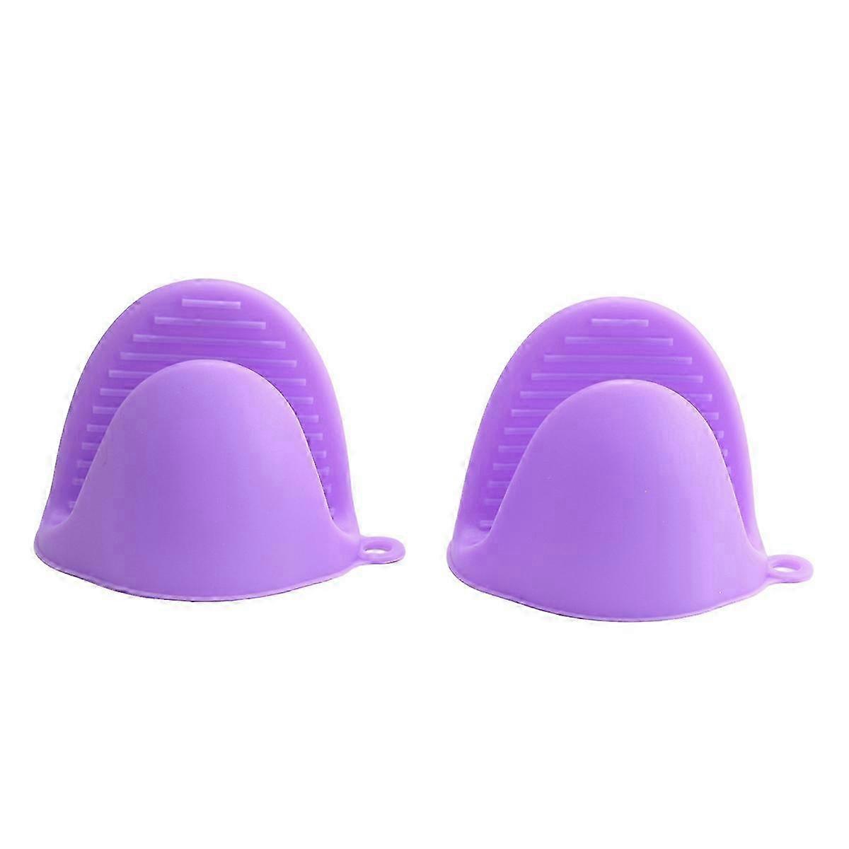 2x Oven Mini hand Silicone Heat Anti-scald Gloves for Cooking Pot Holder and potholders