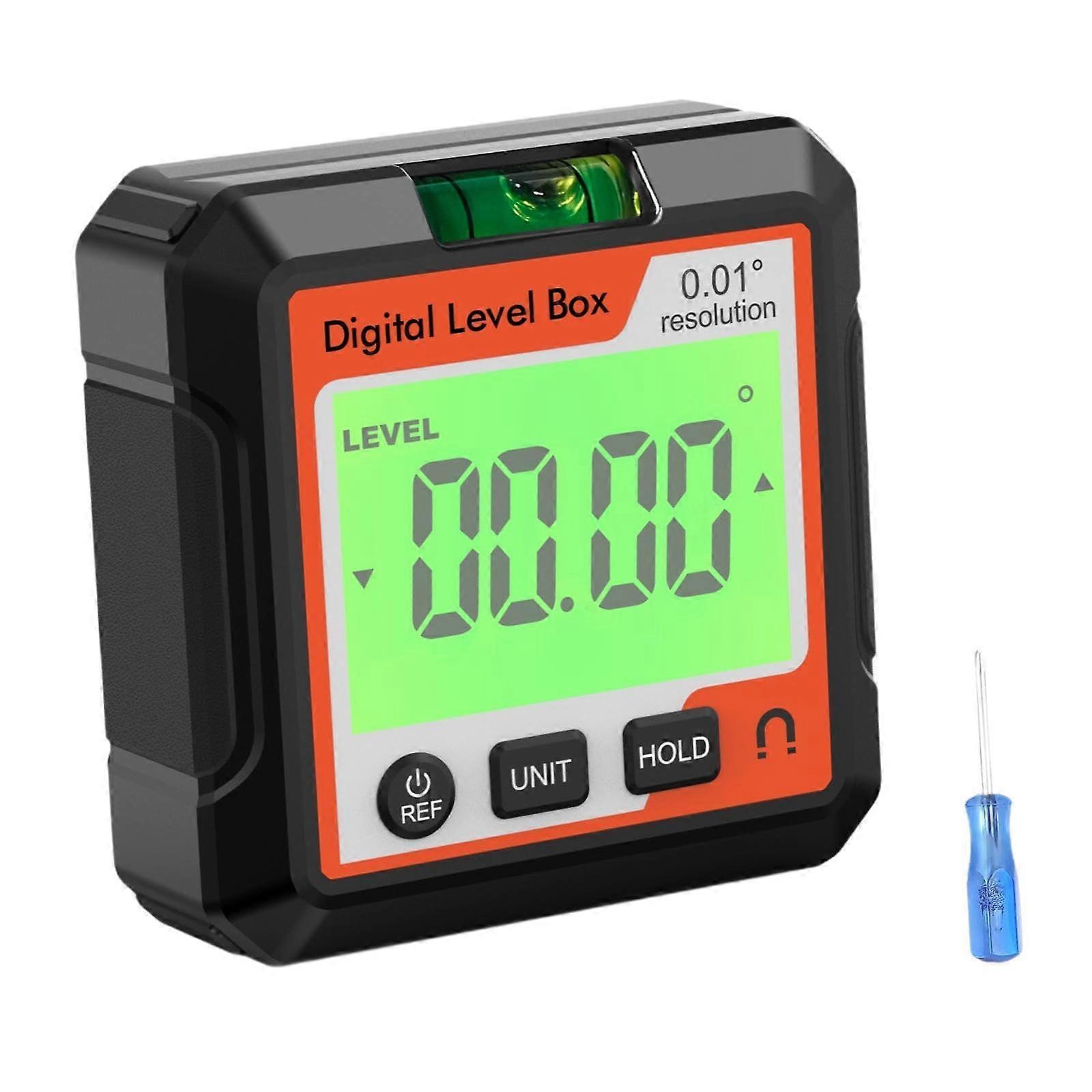 Inclinometer with Backlight for Masonry, Red-White, Precision Measuring Tool for Construction Applications