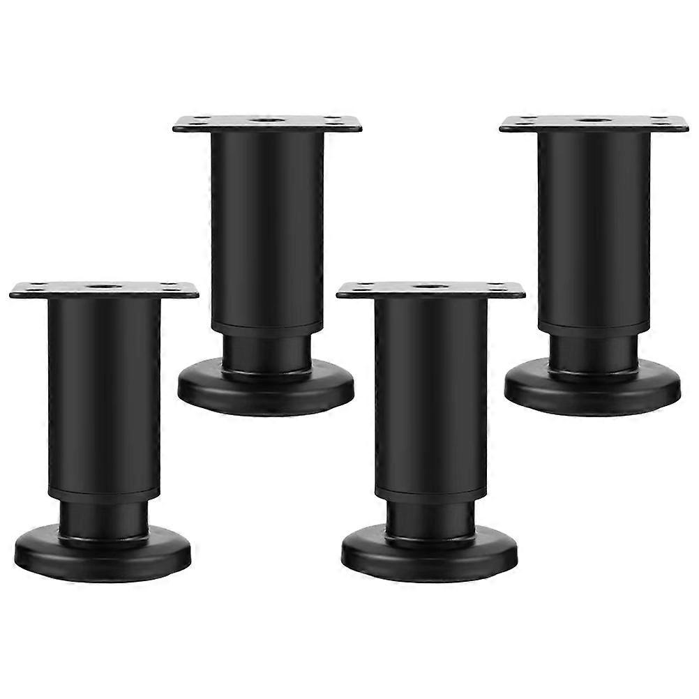 Black Furniture Legs for Wardrobe Made of Cold Rolled Steel and Practical 4 Pcs Adjustable