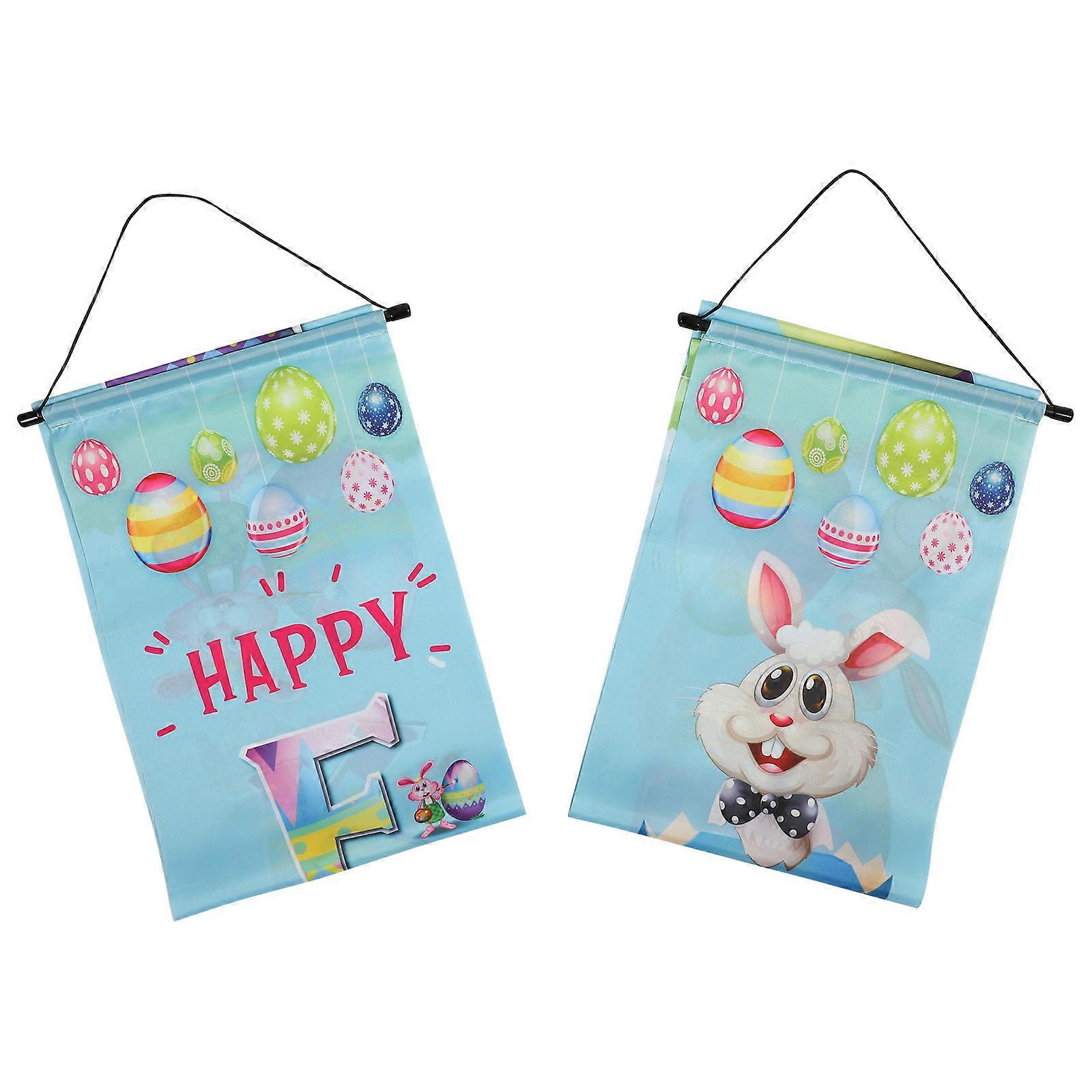 Easter Decorative Door Banner 1 Pair Vibrant Rectangle Design For Party Hosts And Home Decor