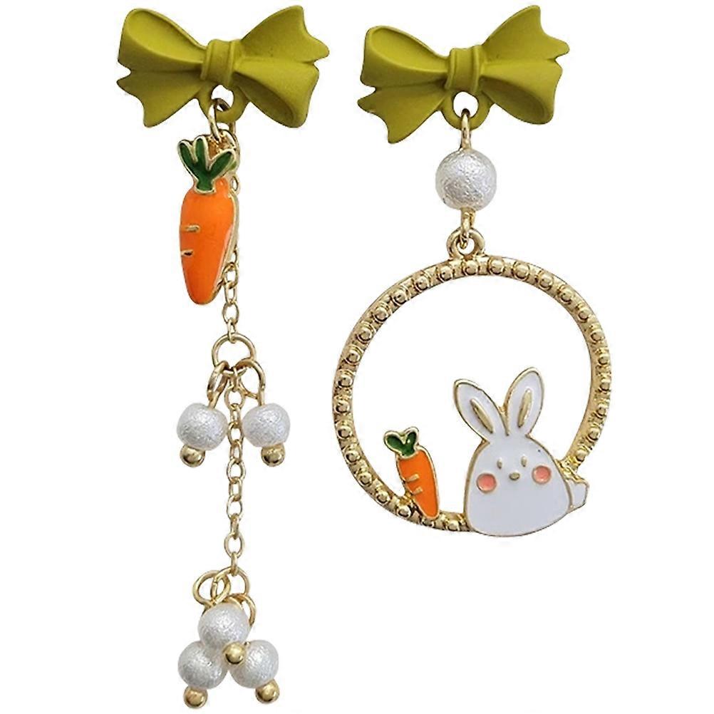 Imitation Pearl Dangle Earrings With Drop Shape And Asymmetric Design Suitable For Special Occasions 1 Pair