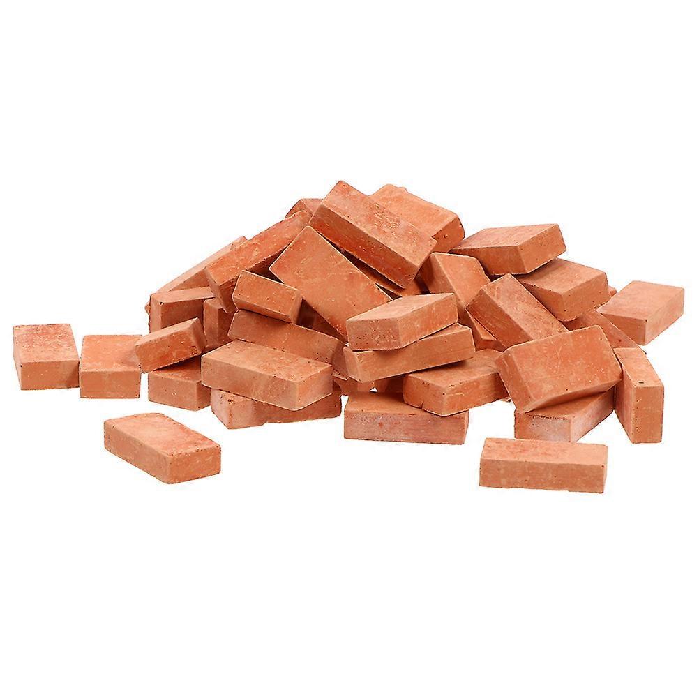 Miniature Craft Supplies Mini Brick Model Designed For DIY Lovers With Excellent Craft 1.70X0.90X0.45CM Red 3 Bags