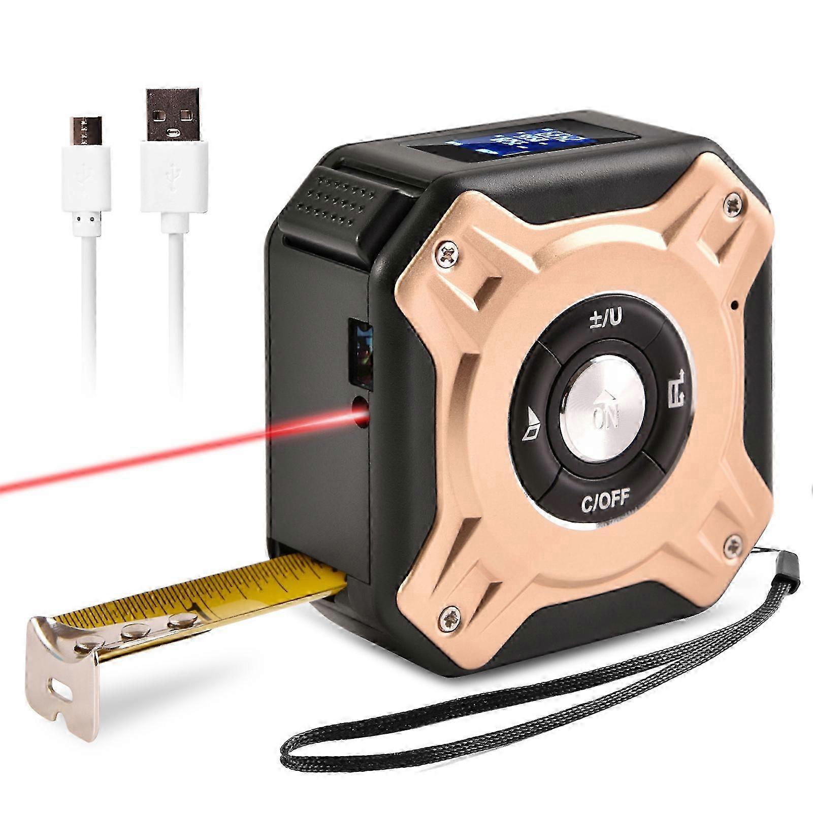 3 in 1 Laser Tape Measure Digital Ranger Finder 16Ft Measuring Tape 131Ft Rechargeable Multi Function Laser Measure Distance 2025