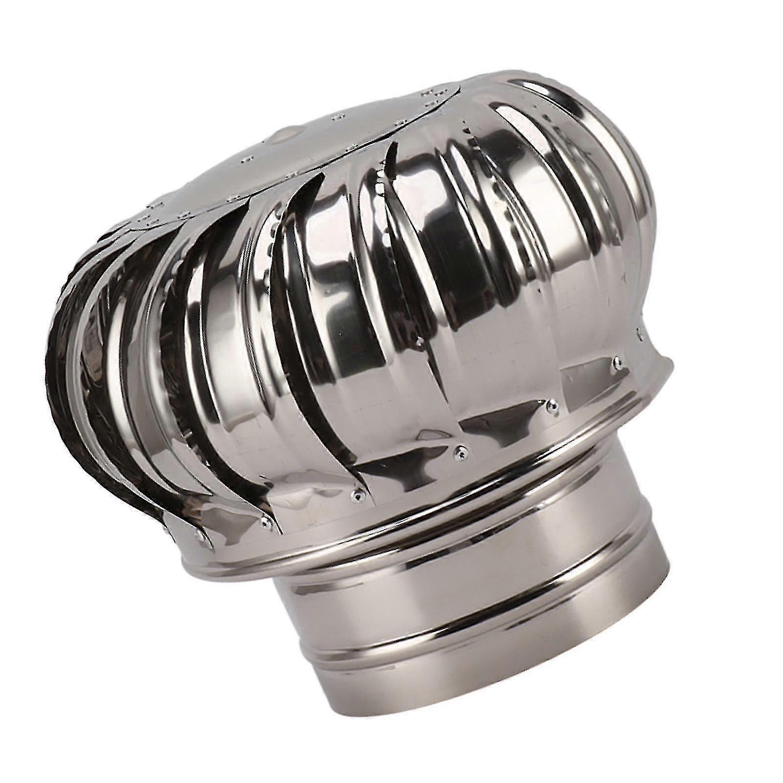 Chimney Rotating Ventilator Cap Stainless Steel Anti Downdraught Chimney Cap With Clamp Thickened 150 Type