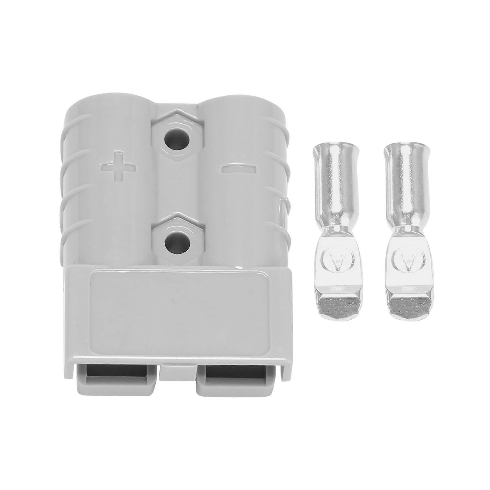 50A 600V Connector for Anderson 6-12 AWG Electric Tools, 6AWG Plated Solid Connection Plug